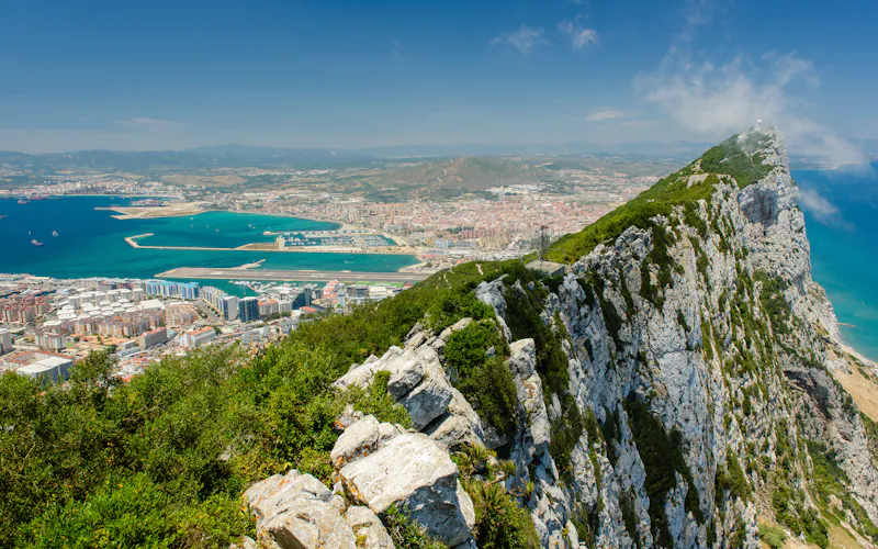 Gibraltar: widok na popularne miejsce w kraju