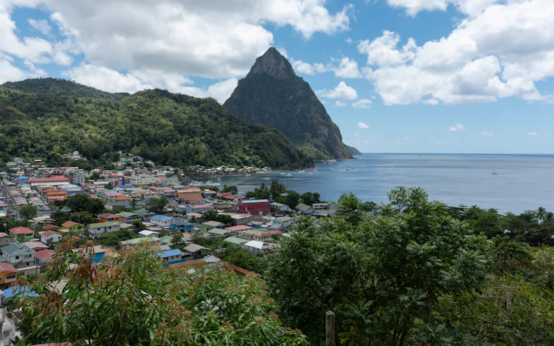 Saint Lucia: widok na popularne miejsce w kraju